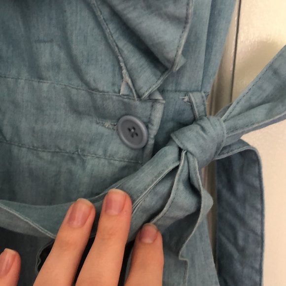Chambray wrap dress - Picture 3 of 8